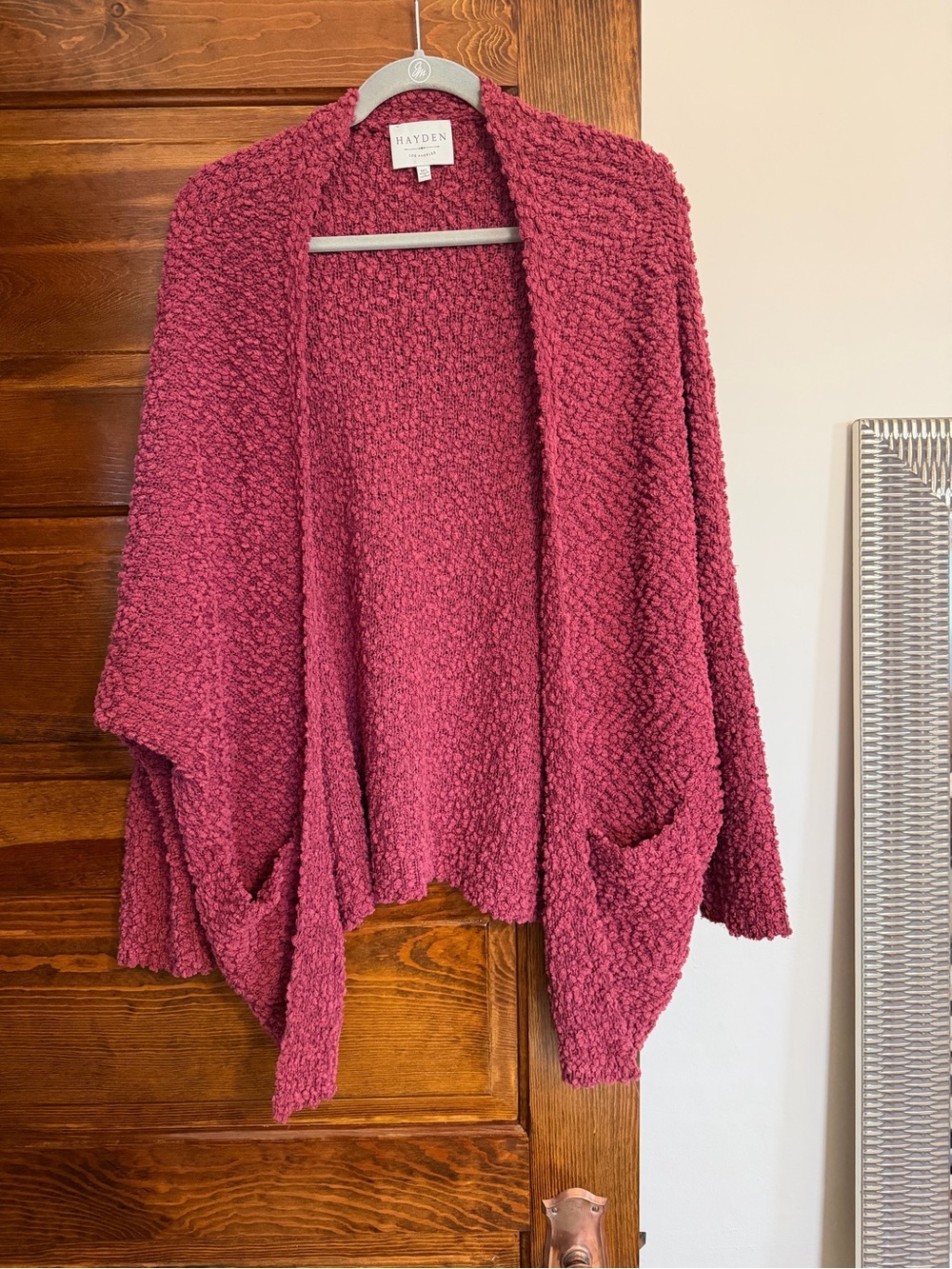 Hayden Rose Bouclé Open-Front Cardigan